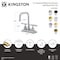 Kingston Brass Knurled Double-Handle 4" Centerset Bathroom Faucet with Brass Pop-Up, Polished Nickel KS6646KNL - alternate 4