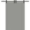 Sartodoors Modern Double Barn Door 36 x 84 inches, BASIC 0111 Dove Grey, 13FT Rail Track Set, Solid Panel In BASIC0111DB-MAG-3684 - alternate 1