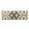 Homeroots 48" Cream and Black Cotton Blend Upholstered Southwest Bench 548264 - alternate 1