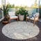Homeroots 8' Beige And Brown Round Abstract Washable Indoor Outdoor Area Rug 600512 - alternate 5