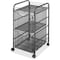 Safco Double File Cart, w/Drawers, Black 5212BL - alternate 1