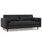 Homeroots 89" Black Leather Sofa With Brown Legs 641000 - alternate 5