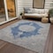 Homeroots 3' X 5' Navy Blue And Ivory Oriental Washable Indoor Outdoor Area Rug 597740 - alternate 6