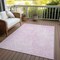 Homeroots 3' X 5' Pink And Ivory Geometric Washable Indoor Outdoor Area Rug 577577 - alternate 5
