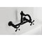 Kingston Brass Two-Handle Wall Mount Bridge Kitchen Faucet, Matte Black KS3250AX - alternate 3