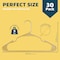 Lifemaster Heavy Duty Plastic Clothes Hangers, Non-Slip, Space-Saving, Holds 5 lbs, Yellow, 30PK LMPLCYLW30 - alternate 3