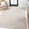 Jonathan Y Finn High-Low Modern Minimalist Checkered Monotone Ivory/Cream 8 ft. x 10 ft. Area Rug SCN108A-8 - alternate 4