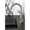 Kingston Brass One-Handle 1-Hole Bathroom Faucet with Knurled Handle, Deck Plate, and Push Pop-Up Drain KSD2218RKZ - alternate 3