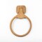 Homeroots Natural Solid Teak Wood Wall Mount Towel Ring 475861 - alternate 1