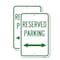 Signmission Reserved Parking Arrow Pointing Left and Right, 12'' X 18'' 2 Signs, Heavy Gauge Aluminum, 2PK A-1218-2PACK-23160 - alternate 1