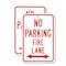 Signmission No Parking Fire Lane with double arrow, 18'' X 24'' 2 Signs, Heavy Gauge Aluminum, 2PK A-1824-2PACK-2758 - alternate 1