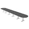 Skutchi Designs 22ft Conference Table With Power Unit | 22 Person Modular Racetrack Meeting Table | Harmony Series HAR-RAC-48X264-T-WA7949-NA - alternate 1