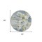 Homeroots 8' Denim Blue And Sky Blue Round Floral Washable Indoor Outdoor Area Rug 582748 - alternate 6