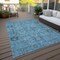 Homeroots 8' X 10' Sky Blue And Gray Oriental Washable Indoor Outdoor Area Rug 582065 - alternate 3