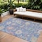 Homeroots 9' X 12' Blue Pink And Ivory Floral Washable Indoor Outdoor Area Rug 605311 - alternate 1