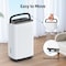 Edendirect 50 pt. 4500 sq. ft. Portable Dehumidifier in White, with Bucket, Drain Hose, Continuous Run ZR-CSJ-W-01 - alternate 3