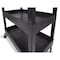 Luxor Deep Shelf Utility Cart, High Density Polyethylene (Shelf)/Polyvinyl Chloride (Leg), 3 Shelves EC111HD-BU - alternate 10