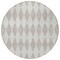 Homeroots 8' Beige Round Geometric Washable Indoor Outdoor Area Rug 577009 - alternate 4