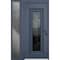 Vdomdoors Steel Door Ballucio 6044 Gray Graphite Side Exterior Window Stainless Inserts Single Modern Painted BALLUCIO6044EXD-GRE-W36+16xH80-LH-I - alternate 1