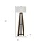 Homeroots 65" Brown Tripod Floor Lamp With White Rectangular Shade 526274 - alternate 3