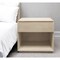 Homeroots 24" Natural Solid Wood Ribbed Texture One Drawer Nightstand 569602 - alternate 1