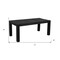 Homeroots 72" Dark Gray Solid Wood Dining Table 488705 - alternate 3