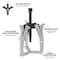 Performance Tool Gear Puller, 2/3 Jaw, 4-3/4 in., Chrome Vanadium W87123 - alternate 5