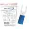 Kable Kontrol Copper and PVC Butted Seam Spade Terminal, 16-14 AWG, Stud Size # 10, Blue, 100 Pcs, 100PK STPVC-1614-10-BL - alternate 1