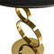 Homeroots 21" Black And Gold Stone And Stainless Steel Round Pedestal End Table 554649 - alternate 3