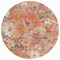 Homeroots 8' Blush Pink And Orange Round Floral Washable Indoor Outdoor Area Rug 611188 - alternate 5