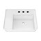 Whitehaus Collection 26 in Rectangular Wall Mount Basin with Widespread Faucet Drilling and Rear Center Drain Location B-RA65-3H - alternate 4