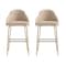 Manhattan Comfort Gracie Barstool in Tan and Gold - Set of 2 2-BS022-GTN - alternate 4
