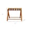 Homeroots Natural Solid Wood Folding Luggage Rack With Black Straps 724374 - alternate 4