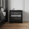 Homeroots 17" Rectangular Three Drawers Nightstand With Solid Wood Top 347072 - alternate 3