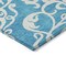 Homeroots 9' X 12' Turquoise And Ivory Damask Washable Indoor Outdoor Area Rug 614471 - alternate 4
