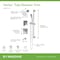 Symmons Verity HydroMersion Double Handle Tub and Shower Trim Kit with Hand Spray (Valve Not Included) 499615TRM - alternate 3