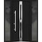 Vdomdoors Steel Door Deux 1755 Black Enamel 2 Sidelight Exterior Windows Stainless Inserts Single Modern Pain DEUX1755EXD-BLK-W12+36+12 x H80-Right-hand Inswing - alternate 4