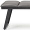 Homeroots 57in Gray Upholstered Faux Leather Bench 372147 - alternate 4