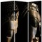 Homeroots 72" Black Canvas Folding Three Panel Screen Room Divider 274864 - alternate 3