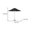 Homeroots 13ft Black Polyester Round Market Patio Umbrella 491979 - alternate 3