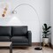 Leisuremod Arco Arched Floor Lamp 75.6in Height with Black Round Marble Base and Metal Dome Lamp Shade, Silver ALBL-SL-13SL - alternate 3