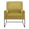 Homeroots 26" Olive Green And Bronze Velvet And Upholstered Arm Chair 556478 - alternate 5