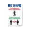 Signmission PSA Be Safe Coronavirus Is Highly Contagious 14in X 10in Peel And Stick Wall Graphic, RD-1014-25456 OS-NS-RD-1014-25456 - alternate 1