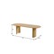 Homeroots 79" Natural Solid Wood Double Pedestal Base Oval Dining Table 712133 - alternate 4