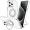 Alpha Digital iPhone 15 PROMAX Case w/ Magnet Ring Stand- Full Protection, Soft Flex -360 shockproof IP15PM-CLEAR - alternate 1