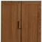 Homeroots Set Of Two Walnut Wood Corner Accent Cabinet With Two Doors 719686 - alternate 4