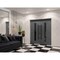Vdomdoors Front Exterior Prehung Aluminum Double Doors Ronex0130 Grey Mirrored Clear Glass Entry Metal Modern RONEX0130DEXD-GRE-W72xH96-LH-I - alternate 3