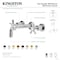 Kingston Brass Double-Handle Wall Mount Bathroom Faucet, Oil Rubbed Bronze KS8125NX - alternate 3