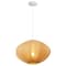 Jonathan Y Kira 18.38" 1-Light Scandinavian Japandi Adjustable Lantern Metal w/Ribbed Cocoon UFO Saucer Shade L JYL4208D - alternate 1