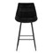 Elama 2 Piece Velvet Tufted Bar Chair in Black with Metal Legs ELM-222-BLK - alternate 4